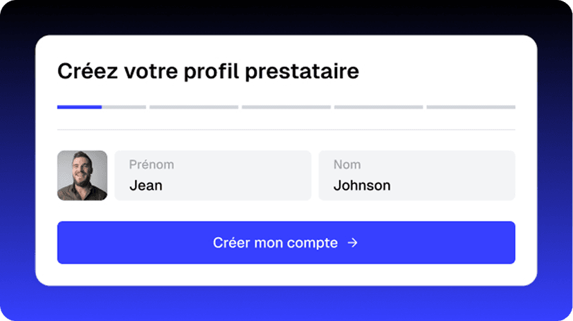 Création de compte Domuse Pro