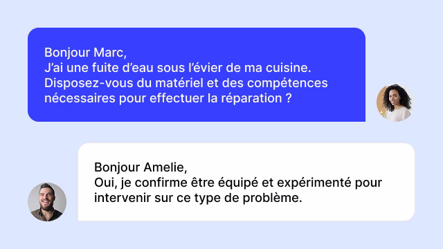 Discutez librement avec les prestataires